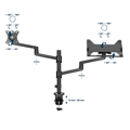 Picture of NOSAČ ZA MONITOR I LAPTOP GEMBIRD MA-DA-04, montaža na stol, monitors up to 32" and notebooks up to 17,3"