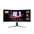 Picture of MONITOR AOC 34"" Gaming CU34G2XP 34” Curved VA, 21:9, 3440x1440, 180Hz, 1ms, 430 cd/m2, 4000:1, HDMI, DP, PbP, PiP, Ergonomic, Black-Red, VESA 3y