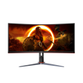 Picture of MONITOR AOC 34"" Gaming CU34G2XP 34” Curved VA, 21:9, 3440x1440, 180Hz, 1ms, 430 cd/m2, 4000:1, HDMI, DP, PbP, PiP, Ergonomic, Black-Red, VESA 3y