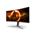 Picture of MONITOR AOC 34"" Gaming CU34G2XP 34” Curved VA, 21:9, 3440x1440, 180Hz, 1ms, 430 cd/m2, 4000:1, HDMI, DP, PbP, PiP, Ergonomic, Black-Red, VESA 3y