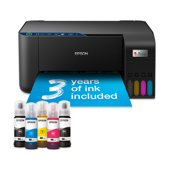 Picture of Printer Epson MFP EcoTank ITS L3271 print/scan/copy 33str/min BW. 15str/min color. rezolucija printanja 5.760 x 1.440 dpi. USB+WiFi, Wi-Fi Direct