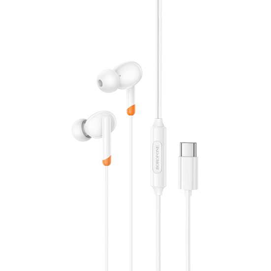 Picture of Slušalice sa mikrofonom Type-C BOROFONE BM92 Refined universal earphones with microphone Type-C white