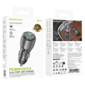Picture of Auto Punjač sa kablom 1m Type-C to Type-C BOROFONE BZ30 Absolute PD30W+QC3.0 car charger set USB + Type-C, transparent black