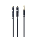 Picture of GEMBIRD audio adapter za slušalice 3,5mm 4pin to 2x 3,5 mm 3pin (mic/slušalice), 20cm CCA-417M