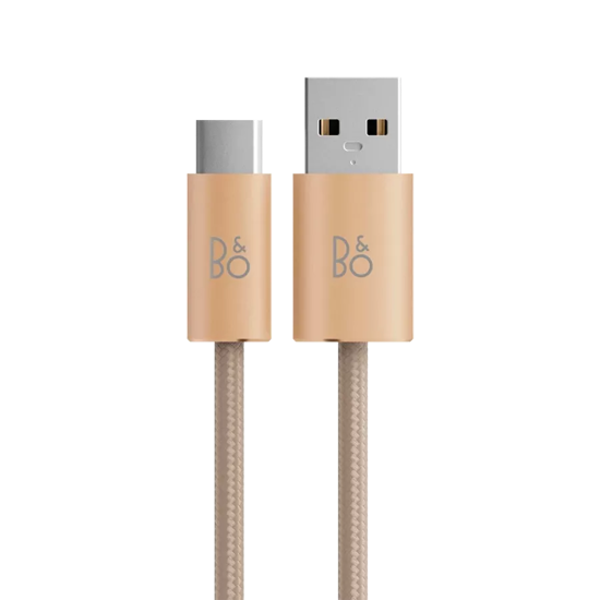 Picture of Fabric charging cable Gold Tone