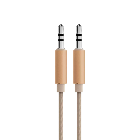 Picture of Fabric audio cable Gold Tone