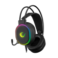 Picture of Slušalice sa mikrofonom gaming RAMPAGE ROGUE BLACK USB RGB Led Gaming Headset with Long flexible Microphone. In Line Control, 36162