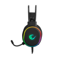 Picture of Slušalice sa mikrofonom gaming RAMPAGE ROGUE BLACK USB RGB Led Gaming Headset with Long flexible Microphone. In Line Control, 36162