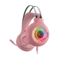 Picture of Slušalice sa mikrofonom gaming  RAMPAGE RM-K44 ZENGIBAR Pink 7.1 Surround RGB Light Effect, 36019
