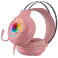 Picture of Slušalice sa mikrofonom gaming  RAMPAGE RM-K44 ZENGIBAR Pink 7.1 Surround RGB Light Effect, 36019