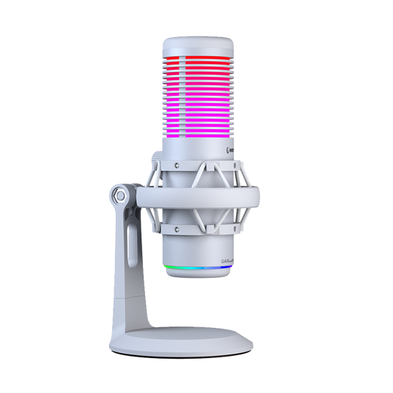 Picture of Mikrofon gaming RAMPAGE BEMOL RGB White Microphone with Shock Mount and Pop Filter for Gaming, Streaming, Podcasts, 41148
