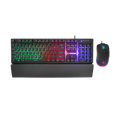 Picture of Tastatura + miš gaming RAMPAGE KM-RX7 FORTUNA Rainbow Backlit FULL SIZE US/ENGLISH Layout 6400 dpi Mouse COMBO SET, 39908