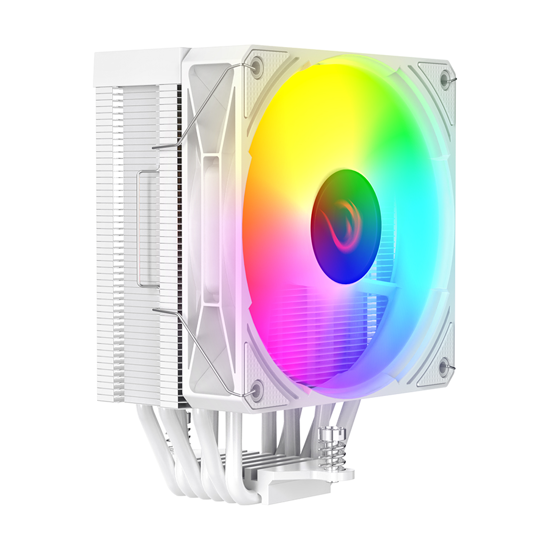 Picture of CPU hladnjak RAMPAGE OCTAGON C70 White 63CFM 12cm ARGB Temperature Display AM5/LGA1700 Compatible Air Cooled CPU Fan 41403