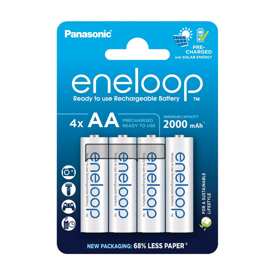 Picture of PANASONIC punjive baterije eneloop AA/4B (BK-3MCDE/4CP)