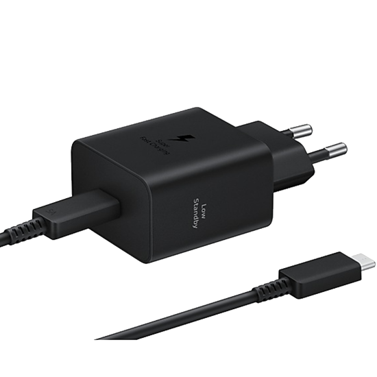Picture of Punjač SAMSUNG ORG. USB Type-C Super Fast 45W Charger Black sa kablom EP-T4511XBEGEU