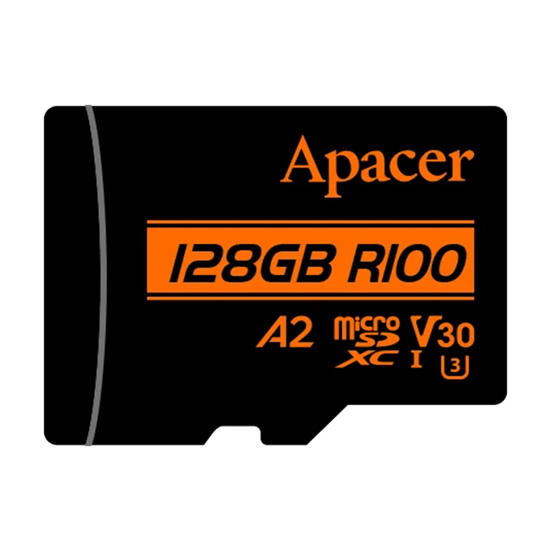 Picture of Micro SD card Apacer microSDXC 128GB AP128GMCSX10U8-R Read/Write Speed (Up to) 100 MB/s