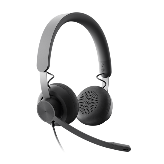 Picture of Slušalice sa mikrofonom Logitech Zone Wired MSFT Teams USB black MICROSOFT CERTIFIED, USB-C, USB-A adapter included, 981-000870