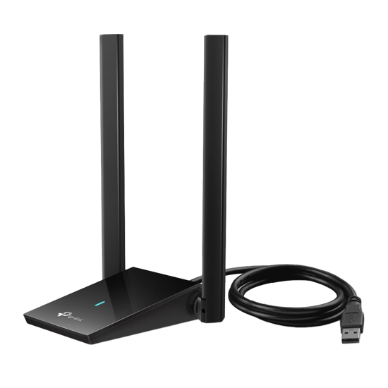 Picture of TP-Link ARCHER-TX20U-PLUS AX1800 High Gain Dual Band Wi-Fi 6 USB Adapter, 1201 Mbps at 5 GHz + 574 Mbps at 2.4 GHz, 2× High Gain External Antennas ( A