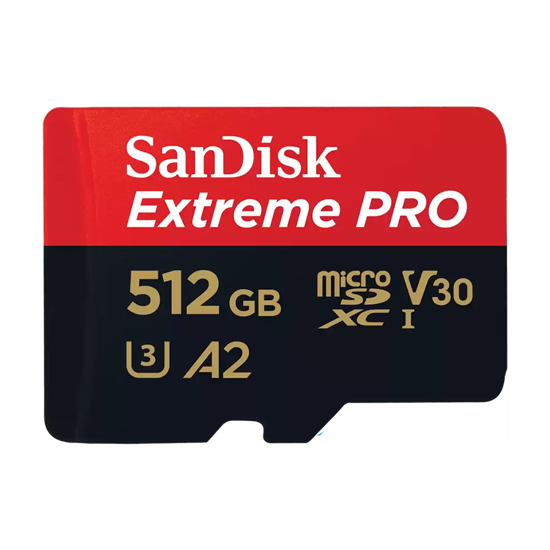 Picture of Micro SD SanDisk Extreme Pro 512GB 200MB/s A2  + SD adapter SDSQXCD-512G-GN6MA