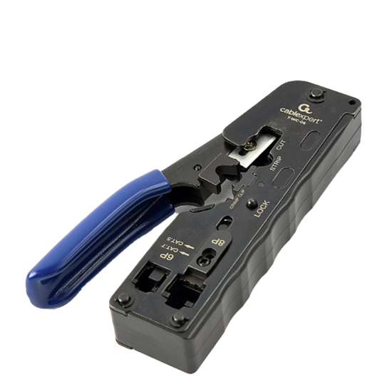 Picture of Kliješta GEMBIRD, CAT.7 LAN pass-through plug crimping tool, 8P8C, 6P6C, blue T-WC-06