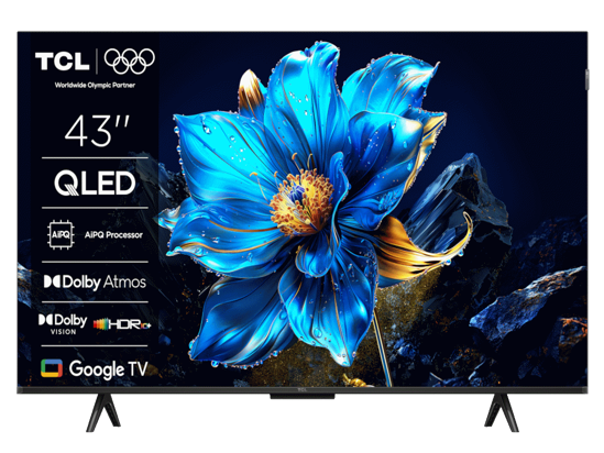 Picture of TCL 43"P7K 4K QLED TV 60HzGoogle TV; HDR multi-format;HVA Panel; Game Master; Dolby Atmos; ( 43P7K )