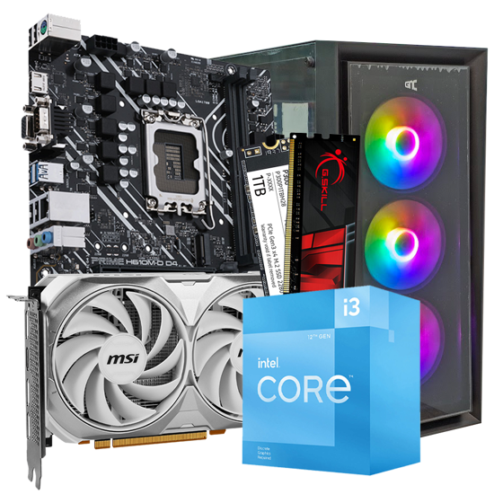 Picture of GNC GAMER VOYAGER 2 i3-12100F, H610, 32 GB DDR4, 1TB NVMe, RTX 4060 8GB, PSU 600W, gaming kucište