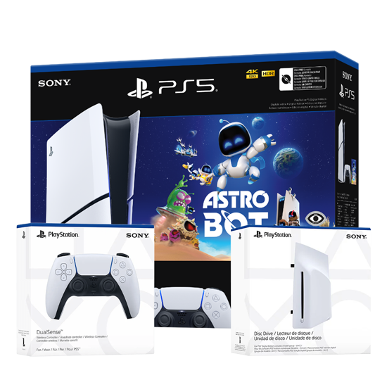 Picture of PlayStation 5 Slim Digital Edition D chassis+Playstation Disc drive+Dualsense Wireless Controller+Astro Bot VCH 1000044336V3