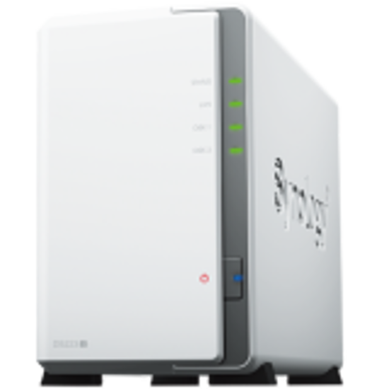 Picture of x( DS223J )Synology DS223j, Tower, 2-bays 3.5"" SATA HDD/SSD, CPU 4-core 1.7 GHz; 1 GB DDR4 non-ECC;