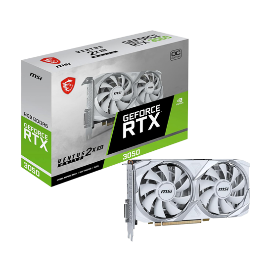 Picture of VGA MSI NVidia RTX 3050 VENTUS 2X XS WHITE 8G OC D0RTX3050VENTUS2XXSWHITE8GOC