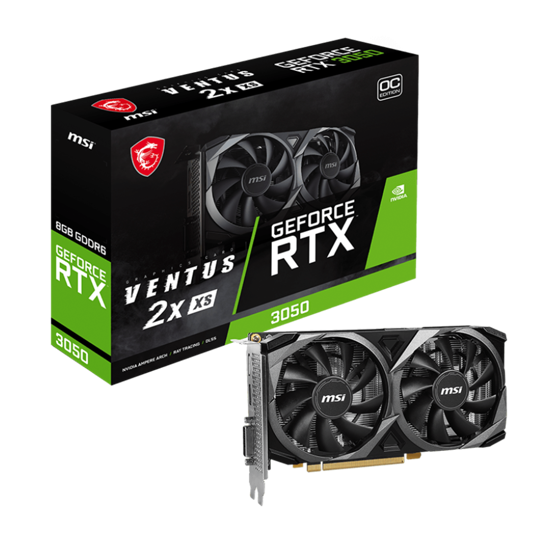 Picture of VGA MSI NVidia RTX 3050 VENTUS 2X XS 8G OC GDDR6 128bit, HDMI, DPx3, D0RTX3050VENTUS2XXS8GOC