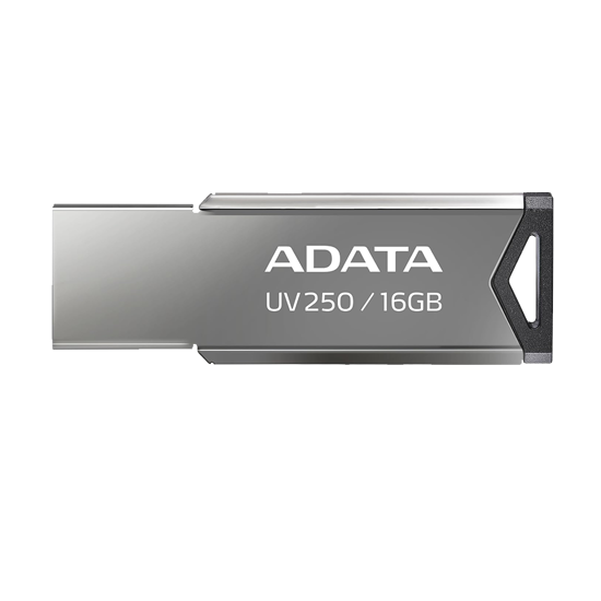 Picture of USB Memory stick Adata 16GB UV250 2.0 Silver Metal Style AUV250-16G-RBK