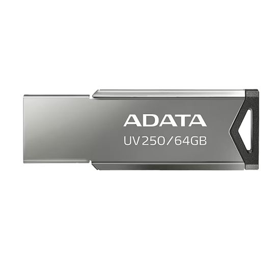 Picture of USB Memory stick Adata 64GB UV250 2.0 Silver Metal Style AUV250-64G-RBK
