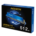 Picture of SSD ADATA  M.2/2280/512GB/PCIe/NVMe LEGEND 710 GEN3 R/W2400/1000 ALEG-710-512GCS
