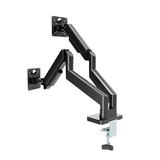 Picture of NOSAČ ZA DVA MONITORA GEMBIRD MA-DA2-06, montaža na sto, 17" up to 32", up to 10 kg, black