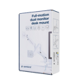 Picture of NOSAČ ZA DVA MONITORA GEMBIRD MA-DA2-06-W, montaža na sto, 17" up to 32", up to 10 kg, white