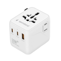 Picture of Univerzalni strujni adapter za sve zemlje + USB + Type-C punjač GEMBIRD, 20 W, white, TPA-1A2C20-01-W