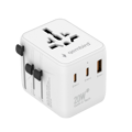 Picture of Univerzalni strujni adapter za sve zemlje + USB + Type-C punjač GEMBIRD, 20 W, white, TPA-1A2C20-01-W