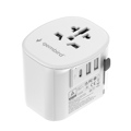 Picture of Univerzalni strujni adapter za sve zemlje + USB + Type-C punjač GEMBIRD, 20 W, white, TPA-EU2A1C15-01-W