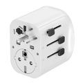 Picture of Univerzalni strujni adapter za sve zemlje + USB + Type-C punjač GEMBIRD, 20 W, white, TPA-EU2A1C15-01-W