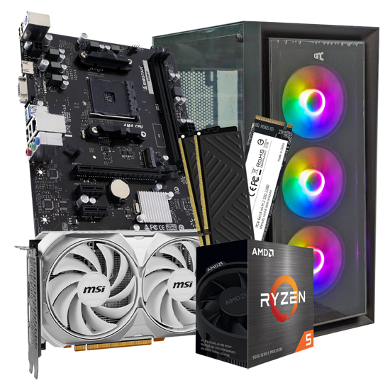 Picture of GNC GAMER VENOM AMD Ryzen 5 5500, RTX 4060 8GB, A520, 16GB DDR4, SSD TB, PSU 550W