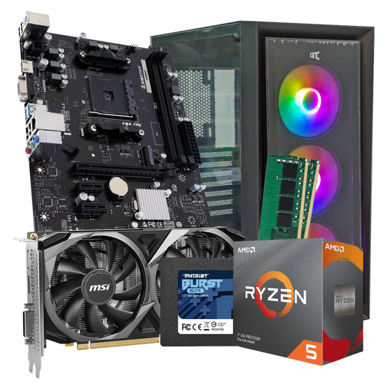 Picture of GNC GAMER SUPER NATURALE III Ryzen 5 3600 4.2GHz, MB B550, RAM 16GB DDR4 3200MHZ, SSD 480GB, GTX 3050 8GB, no OS, 2y