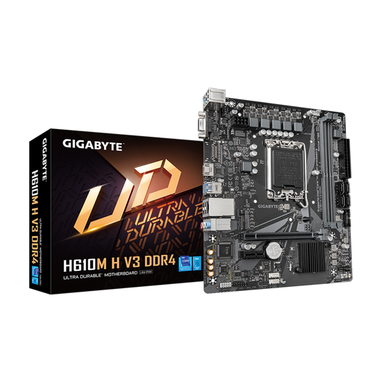 Picture of Gigabyte MB H610M H V3 DDR4 LGA1700; 2xDDR4; M.2, 4xSATA 6xUSB; VGA, HDMI; mATX
