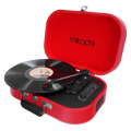 Picture of Gramofon Mikado Nostalgia MN-101 Pickup Red Usb + RCA + Bluetooth Supported Music Box, 22357