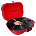 Picture of Gramofon Mikado Nostalgia MN-101 Pickup Red Usb + RCA + Bluetooth Supported Music Box, 22357