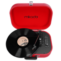 Picture of Gramofon Mikado Nostalgia MN-101 Pickup Red Usb + RCA + Bluetooth Supported Music Box, 22357