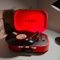 Picture of Gramofon Mikado Nostalgia MN-101 Pickup Red Usb + RCA + Bluetooth Supported Music Box, 22357