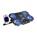 Picture of Postolje za notebook gaming Rampage PROTE R6 RGB Lighted Notebook Cooler Stand with Phone Holder and 6 Fans, 39395