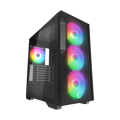 Picture of Kućište gaming RAMPAGE CRAFT CRUISER V1 Mesh Tempered Glass Black 4*14cm RGB Fan Hub Controller TYPE-C E-ATX Big-T, 40412