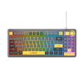 Picture of Tastatura gaming RAMPAGE Cyclone Gray/Black/Yellow USB RGB illuminated Us Layout English Compact Membrane, 41693