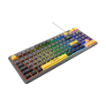 Picture of Tastatura gaming RAMPAGE Cyclone Gray/Black/Yellow USB RGB illuminated Us Layout English Compact Membrane, 41693